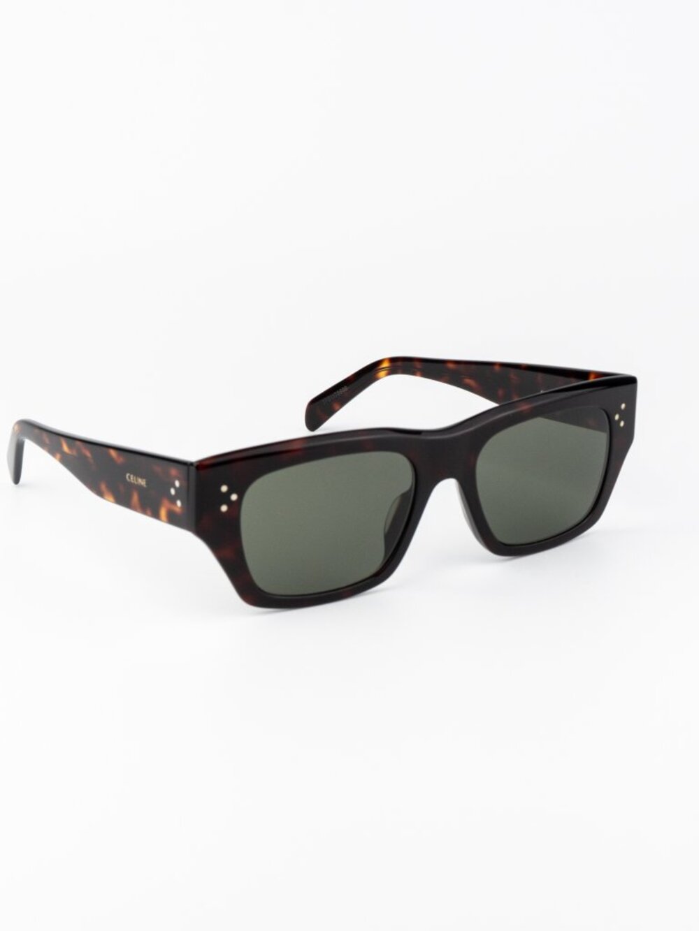 Celine 3 DOTS Men Sunglasses Havana Green Cat Eye CL40297U 52N NEW AUTHENTIC
